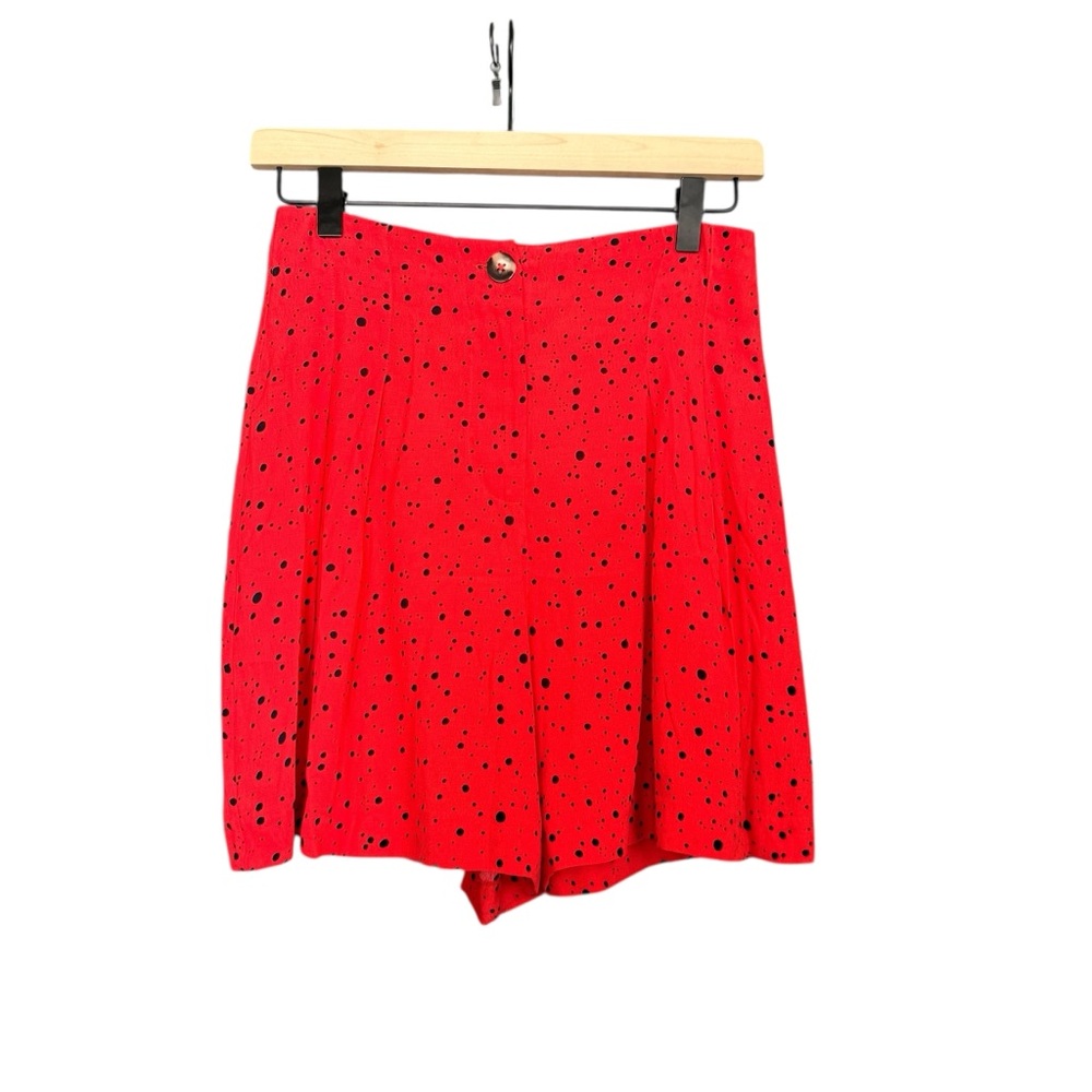Zara Red and Black Patterned Shorts - Picture 2 of 7